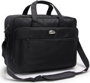 Yajie Bag Company 17.1" Laptop Bag Laptop Briefcase Fits Up To 17 Inch Laptop Water-Repellent Computer Bag Shoulder Bag Expandable Extra Large Capacity For Travel/Business/School/Men-Black