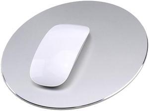 Aluminum mouse pad Strong sensitivity for mouse,Round 8.66"x8.66"x0.08",Non-slip Base,Resistant to dirt,Easy to clear,mouse pad with Micro Sand Blasting Aluminum Surface for Fast and Accurate Control