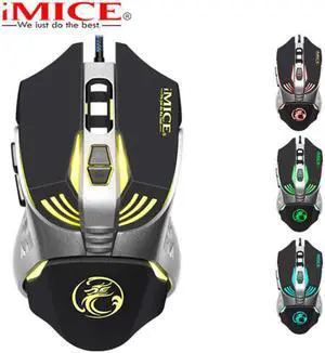 iMice V5 Programmable Gaming Mouse 3200DPI 7 Buttons Backlit USB Wired Optical Computer Mouse Gamer for PC Laptop Desktop
