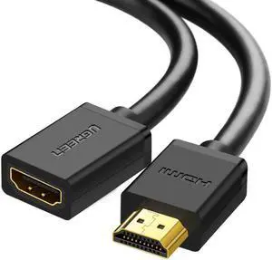 LUOM HDMI Extension Cable 1080P 4K 3D HDMI Male to Female Extender for Computer/HDTV/Laptop/Projector in Audio Video Cable(1.65 Feet,0.5 Msters)