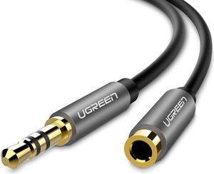 LUOM 3.5mm Male to Female Stereo Audio Cable for iPhone, iPad or Smartphones, Tablets, Media Players -Black(15FT, 5meters)