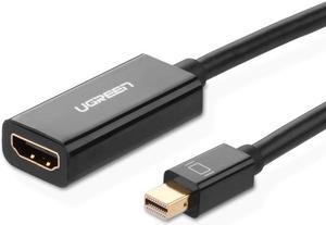 LUOM Mini DisplayPort to HDMI Adapter Mini DP Male to HDMI Female Thunderbolt 2.0 to HDMI Adapter suitable for Apple MacBook Pro MacBook Air, Microsoft Surface Pro 4 Pro 3, Google Chromebook - Black