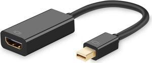 LUOM 4K Mini DisplayPort to HDMI Adapter Mini DP(Thunderbolt Port Compatible) to HDMI AV HDTV Male to Female Adaptor for Mac Book Imac, - Black