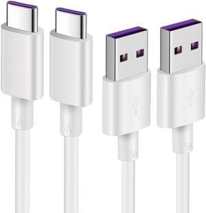 LUOM USB C Cable, 5A Fast Charging 2-PACK 3.3FT Almost Unbreakable Type C Cable /USB3.0 Charging Cord Compatible with Samsung Galaxy S8/S9, MacBook, LG G6 V20 G5,Google Pixel Huawei Mate 20 Pro Mate20