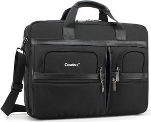 LUOM Laptop Shoulder Bag, 17.3 Inch Laptop Briefcase Messenger Bag Case Sleeve Fits Up to 17.3 Inch MacBook 17 Inch Asus Acer Dell Lenovo HP Laptop , CB-5003,  Black