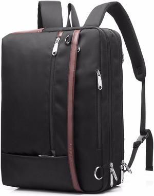 LUOM 17.3-inch Convertible Gaming Laptop Backpack, Water Resistant College Business Travel Bag Hiking Knapsack Rucksack College Shoulder Back Pack Fit 15.6 17 Inch Laptop Notebook,CB-5506 Black