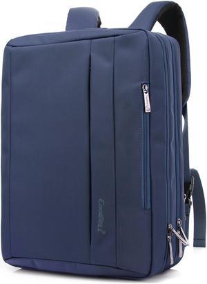 CoolBELL 15.6 Inches Convertible Laptop Messenger Bag Shoulder Bag Backpack Oxford Cloth Multi-Functional Briefcase for Laptop/MacBook/Tablet (CB-5501 Blue)