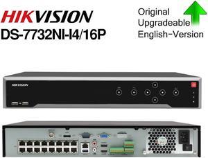 Hikvision Original DS-7732NI-I4/16P  NVR 32CH 16 PoE Ports Network Video Recorder Support Two-Way Talk Up to 12MP Record