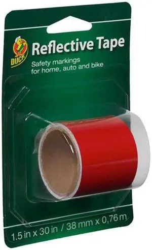 Duck Brand Reflective Tape - Red 1.5" x 30" - OEM