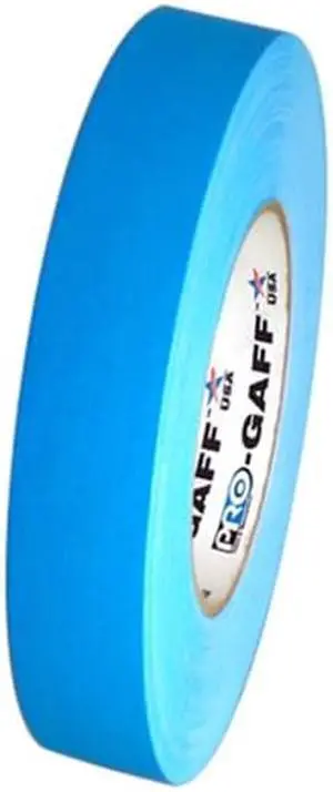 Pro Tapes Pro-Gaff-Neon Premium Fluorescent Gaffers Tape: 1 in. x 50 yds. (Fluorescent Blue)