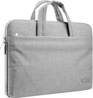 CCPK 15.6" Laptop Case 15.6 Inch Compatible for MacBook Pro 16 Inch Sleeve 15 Inch Case Cover Hp Lenovo Acer ASUS Dell Inspiron 15 in Alienware Bag with Handle Waterproof Canvas Briefcase Grey