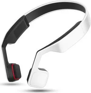 Lian LifeStyle Premium Bone Conduction Headphones Lightweight & Waterproof w/ Mic & Bluetooth Wireless Over Ear Headset Suitable for Sports LLSHHW-YKL (White)