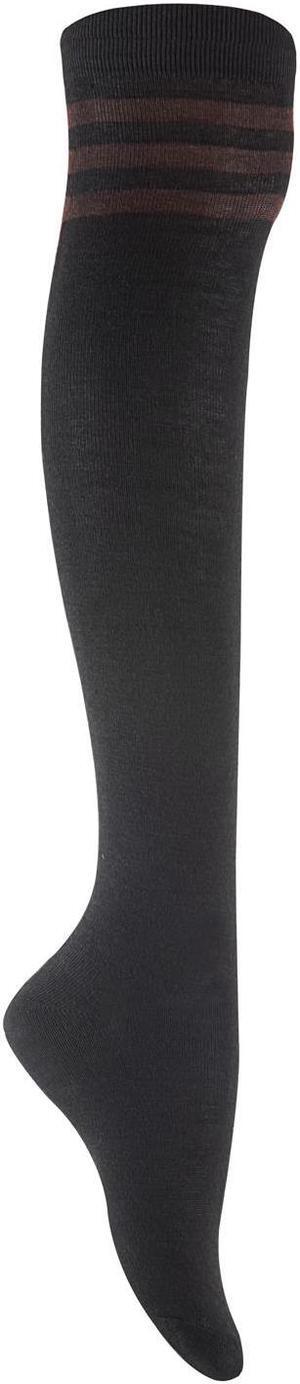 Lian LifeStyle Women's 4 Pairs Adorable, Fashionable and Ultra-Soft Thigh High Cotton Socks  for everyday relaxed feet RX Size 6-9 (Coffee Strip)