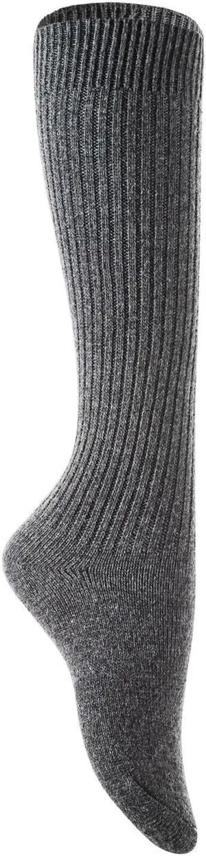 Lian LifeStyle Women's 1 Pair Exceptional, Non-Slip, Cozy and Cool Knee High Wool Socks LWFS05 Size 6-9 (Grey)1pc7