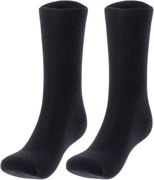 Lian LifeStyle Men's 2 Pairs Breathable Ultralight Wool Blend Crew Socks for All Season. High Performance & Extra Comfortable L-1802-M Black