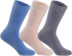 Lian LifeStyle Men's 3 Pairs Ultralight Breathable Wool Crew Socks. High Performance and Extra Comfortable LK0602 Size 6-9 (Random Colors)