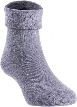 Lian LifeStyle 1 Pair Children  Wool Crew Socks. Super Comfortable, Soft and Durable HRL1801 Size 0M-6M (Grey) 1p-c3