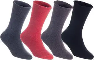 Lian LifeStyle Fantastic Children's 3 Pairs Wool Crew Socks Super Comfortable, Soft, and Durable LK0601 Size 12M-24M (Random Color)