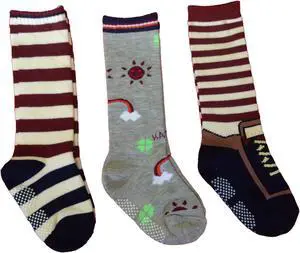 Lian LifeStyle Charming, Cozy & Fancy Children's 3 Pairs Knee High Cotton Socks With a Wide Color & Size Range Size 6M-3YB