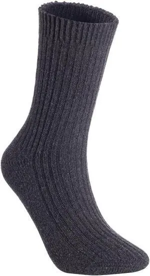 Lian LifeStyle Men's 1 Pair Ultralight Wool Crew Socks Breathable For All-Season & Weather FS03 Size 6-9(Dark Gray)