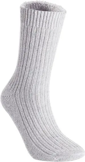 Lian LifeStyle Men's 1 Pair Ultralight Wool Crew Socks Breathable For All-Season & Weather FS03 Size 6-9(Light Gray)