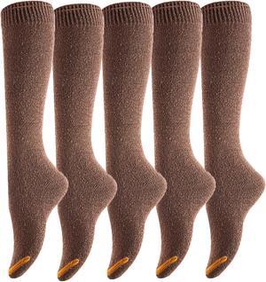 Meso Women's 5 Pairs Pack Truly Beautiful Knee-High Cotton Socks. Soft, Comfortable and Durable Size 6-9 M158212 5pc4 (Wine)