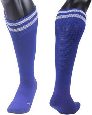 Meso Children's 1 Pair Ultra Comfortable Lightweight and Breathable Knee High Sports Crew Socks - High Quality Performance Sports Long Socks Size M(Blue)