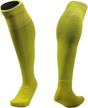 Meso Boy's 1 Pair Ultra Comfortable Lightweight and Breathable Knee High Sports Crew Socks - High Quality Performance Sports Long Socks Size S Yellow