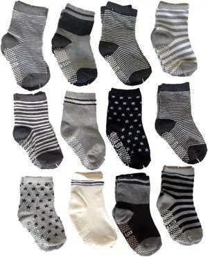 Meso Unisex Children 6 Pairs Premium Quality Apparel Cotton Crew Socks | Non-Sweat Hip and Trendy Durable Kids Socks Size 1Y-3Y Random Color