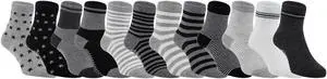Meso Children's 12 Pairs Premium Quality Apparel Cotton Crew Socks | Non-Sweat Hip and Trendy Durable Kids Socks Size 14-36 Months (Assorted)