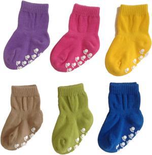 Meso Unisex Children 6 Pairs Premium Quality Apparel Cotton Crew Socks | Non-Sweat Hip and Trendy Durable Kids Socks Size 0Y-1Y Random Color