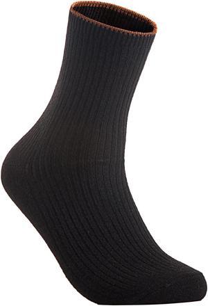 Lian LifeStyle Big Girl's Women's  3 Pairs Gorgeous, Cozy and Comfortable Wool Crew Socks for Daily Use HR1612 Size 6-9 (Black)