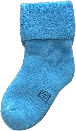 Lian LifeStyle Soft, Fantastic, Adorable And Super Comfortable Children's 3 Pairs Wool blend Crew Socks Plain Color Size (Girl) 0M-6M (Blue)