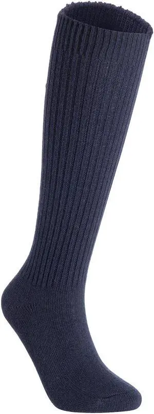 Lian LifeStyle Women's 1 Pair Exceptional Knee High Wool Socks Non-Slip, Cozy and Cool FS05 Size 6-9(Navy)