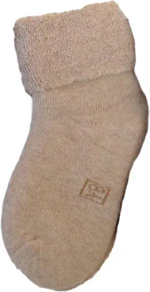 Lian LifeStyle Soft, Fantastic, Adorable And Super Comfortable Children's 1 Pair Wool blend Crew Socks Plain Color Size (BOY) 0M-6M (Beige)