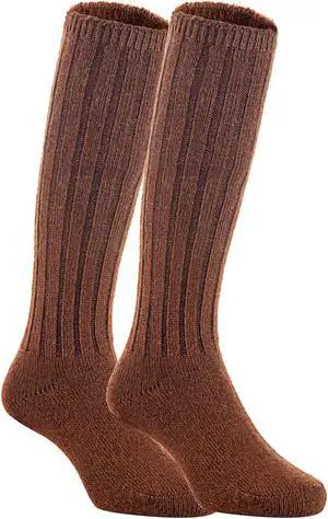 Lian LifeStyle Fascinating Children's 1 Pair Knee High Wool Blend Boot Socks Resistant, Comfortable and Health Focused Size S(0-2Y)- (Coffee)