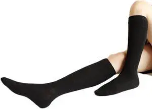 Lian LifeStyle Awesome Women's 3 Pairs Knee High Cotton Socks,  Breathable, Fancy and Cozy Size 6-9 HR1696 (Random Color)