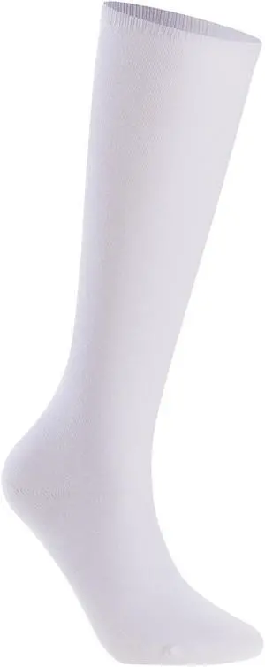 Lian LifeStyle Charming, Durable, Cozy and Fancy Children's 4 Pairs Knee Length Cotton Socks With a Wide Range of Colors JH0116 Size M(9Y-12Y)White