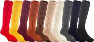 Lian LifeStyle Fascinating Children's 3 Pairs Knee High Wool Blend Boot Socks Resistant, Comfortable and Health Focused Size S(0-2Y)  (Random Girl Color)