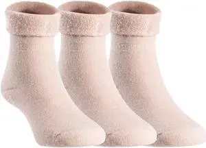Lian LifeStyle Boy's 3 Pairs Fascinating Knee High Wool Socks. Resistant, Comfortable and Health Focused 6M-12M (Beige)