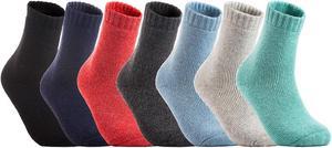 Lian LifeStyle Men's 2 Pairs Great Activewear Wool Crew Socks For Fun Sports, All-Season and Weather Size 6-9 LK1603  Assorted