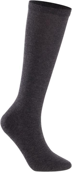 Lian LifeStyle Charming, Durable, Cozy and Fancy Children's 4 Pairs Knee Length Cotton Socks With a Wide Range of Colors JH0116 Size M(9Y-12Y)Dark Grey