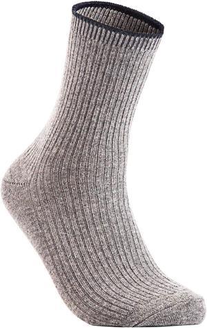 Lian LifeStyle Big Girl's Women's  3 Pairs Gorgeous, Cozy and Comfortable Wool Crew Socks for Daily Use HR1612 Size 6-9 (Gray)