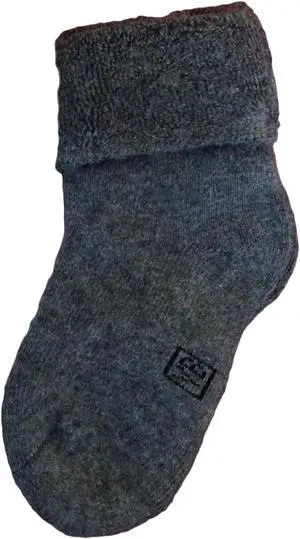 Lian LifeStyle Soft, Fantastic, Adorable And Super Comfortable Children's 1 Pair Wool blend Crew Socks Plain Color Size (BOY) 0M-6M (Grey)