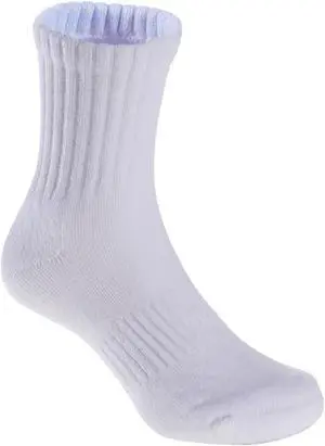 Lian LifeStyle Top Quality Children's 3 Pairs Sports Crew Socks Great for Sports: Running, Basketball, Soccer L0105 Size XS 3Y-5Y (White)