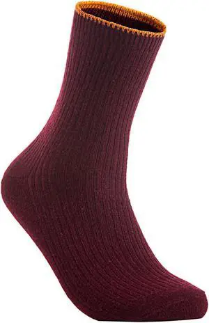 Lian LifeStyle Perfect Fit, Cozy, and Cute Women's 4 Pairs Wool Crew Socks With a Wide Range of Colors and Style LHR1612 (Wine)