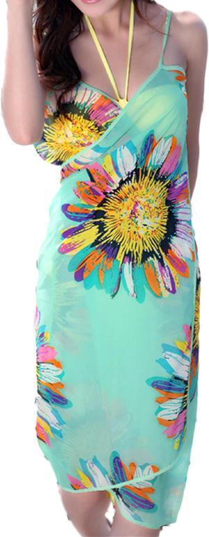 Lian LifeStyle Sexy Women's Fabulous Bathing Suit Cover Ups Beachwear Suit. Attractive Swimwear Dress- A Beach Apparel (Green)