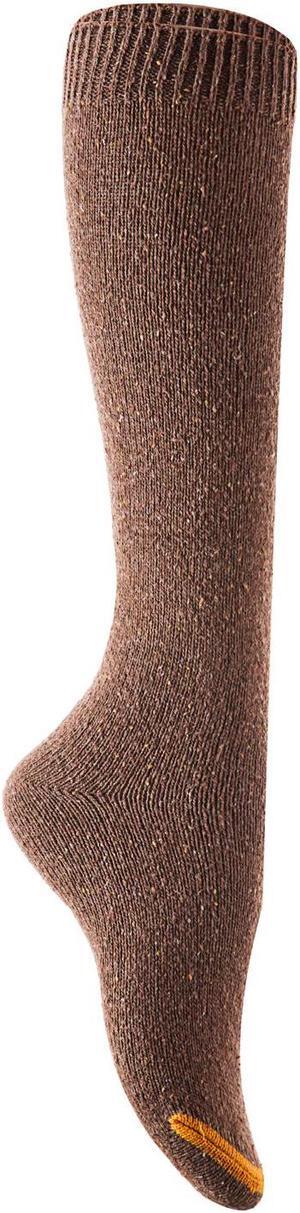 Lian LifeStyle Women's 5 Pairs Awesome Breathable Fancy and Cozy Knee High Cotton Boot Socks Size 6-9(Coffee)