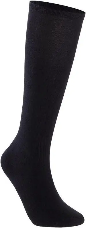 Lian LifeStyle Charming, Durable, Cozy and Fancy Children's 4 Pairs Knee Length Cotton Socks With a Wide Range of Colors Size M(9Y-12Y) JH0116 Black