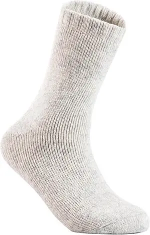 Lian LifeStyle Perfect Fit Women's 2 Pairs Wool Crew Socks For Healthy Feet. Cozy, Cute, and Comfortable LK1602 Size 6-9 (Grey)